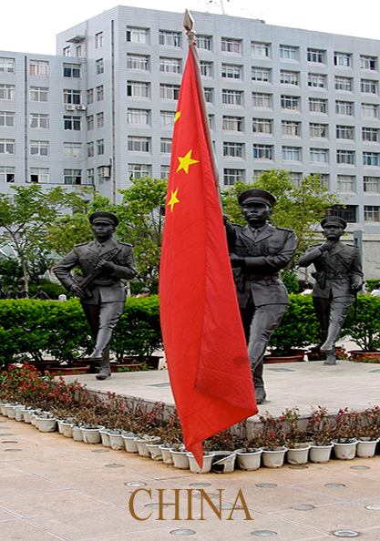 China, Kunming, photo d'un monument en l'honneur de l'Armée rouge